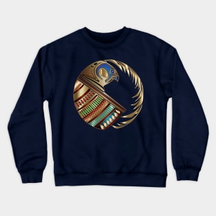 Gold Horus The Sentinel Amulet Crewneck Sweatshirt